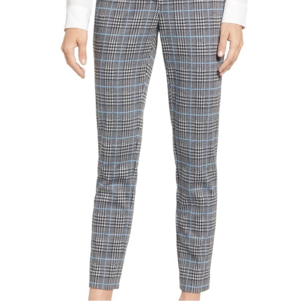 Vince Camuto Blue and Black Ankle Cropped Pants
